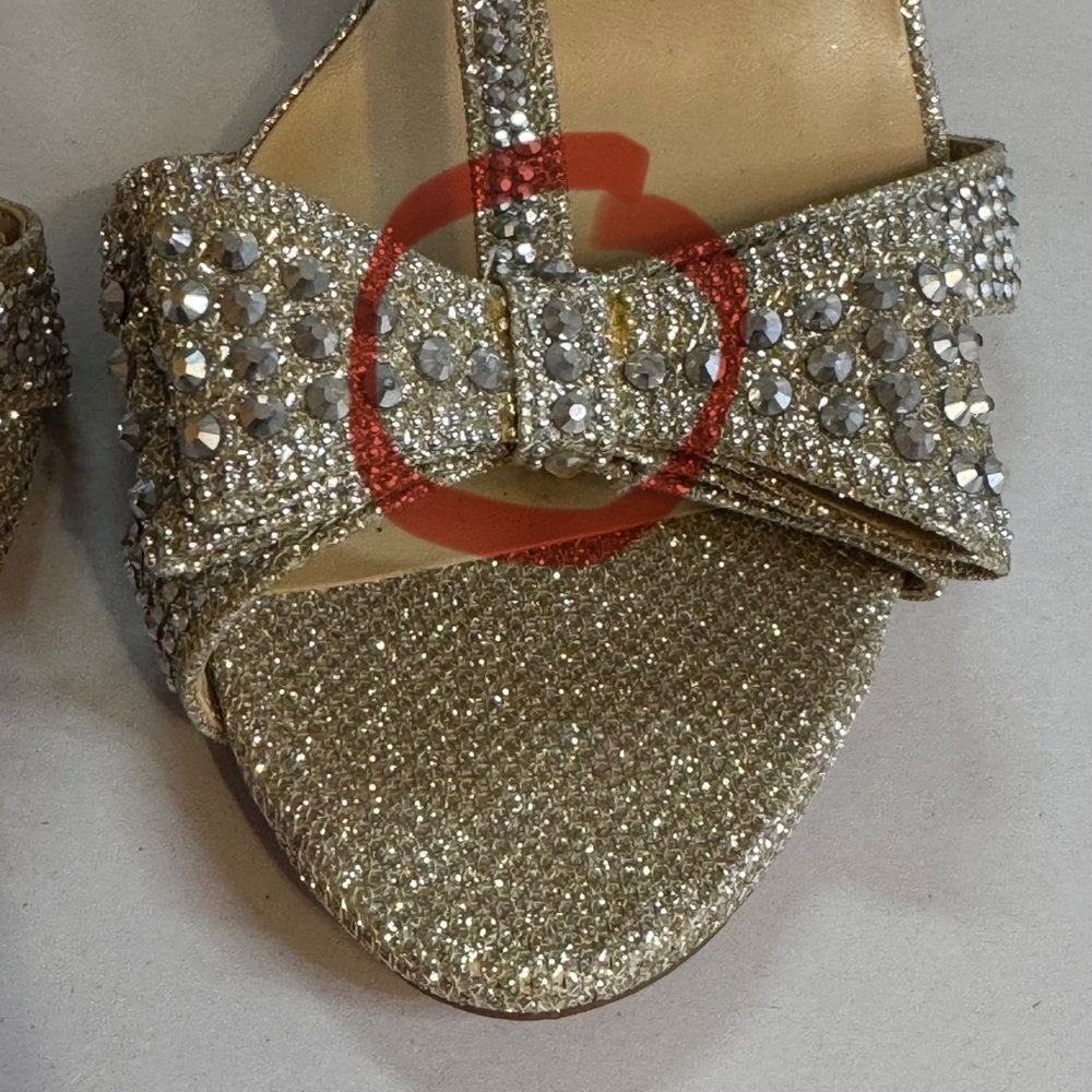 INC International Concepts Women’s Silver Rhinestone T Strap Heels Size 8.5M - Picture 6 of 7